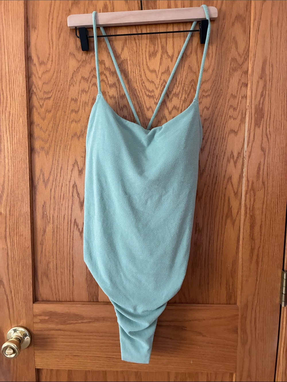 Victoria's Secret Light Green One-Piece Swimsuit with Crisscross Back